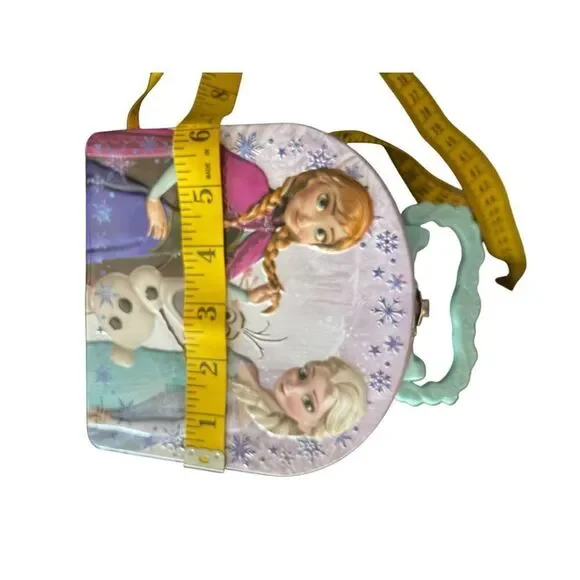 Disney Kids Purple Frozen Anna Elsa Olaf Metal Carry All Tin OS - Picture 7 of 9